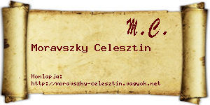 Moravszky Celesztin névjegykártya